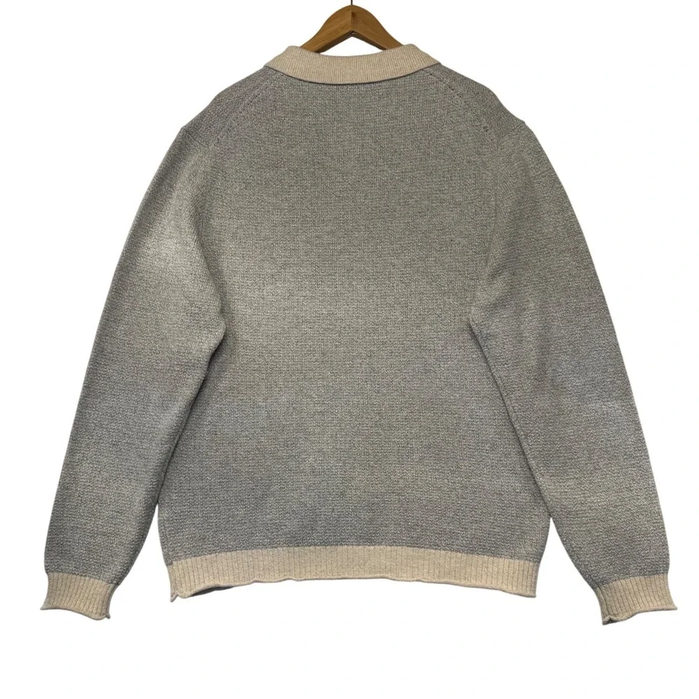 Rodd & Gunn Mens XL‎ Italian Yarn Cotton Wool Polo Sweater Grey EP1065 SMOKM